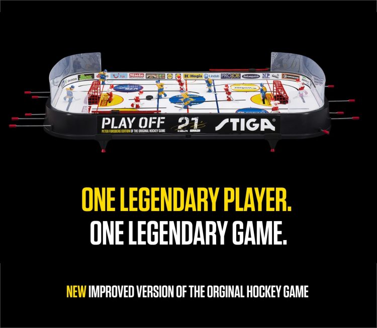 Stiga Playoff 21 Table Hockey Game – European Version (USA-SWEDEN) w/2 EXTRA NHL Team Option Also Available